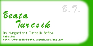 beata turcsik business card